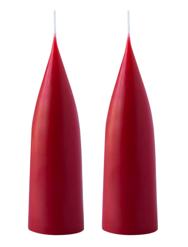 Konische Kerzen 20 cm in Dunkelrot / Dark Red No.11 von KunstIndustrien