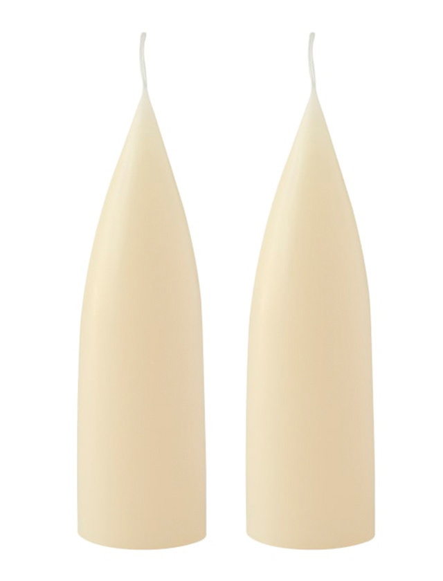 Konische Kerzen 20 cm in Elfenbein / Ivory No.05 von KunstIndustrien