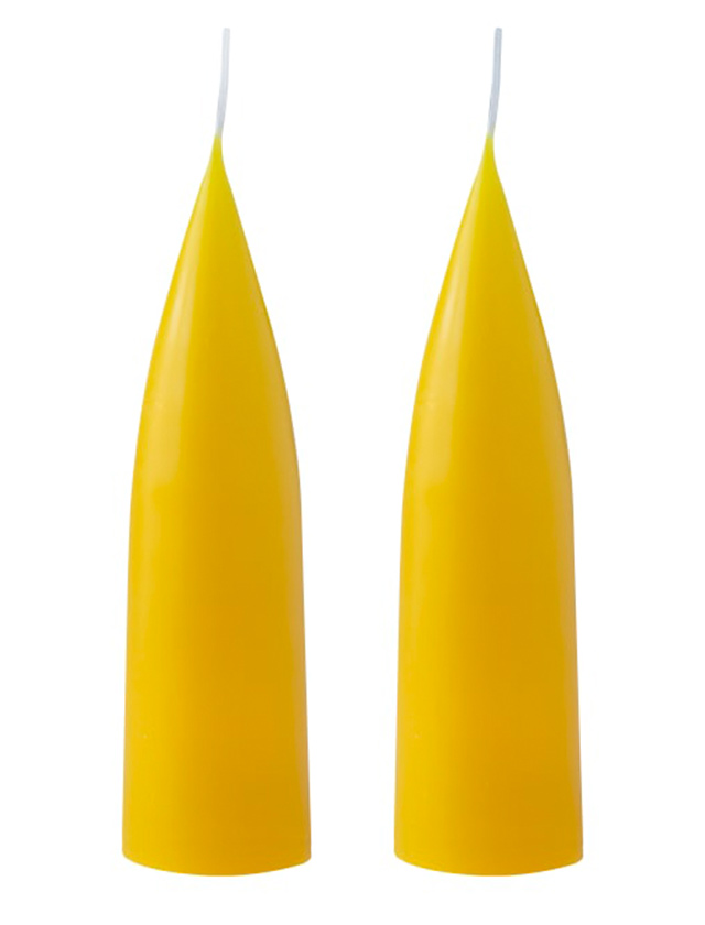 Konische Kerzen 20 cm in Zitronengelb / Lemon Yellow No.53 von KunstIndustrien