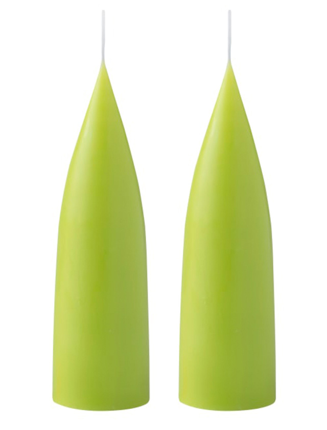 Konische Kerzen 20 cm in Limette / Lime No.31 von KunstIndustrien