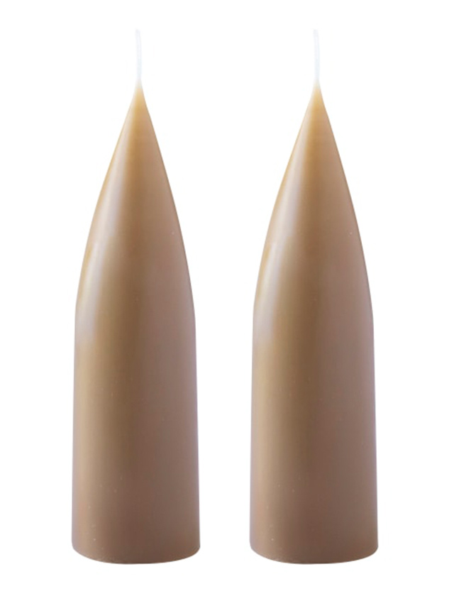 Konische Kerzen 20 cm in Nougat / Nougat No.65 von KunstIndustrien