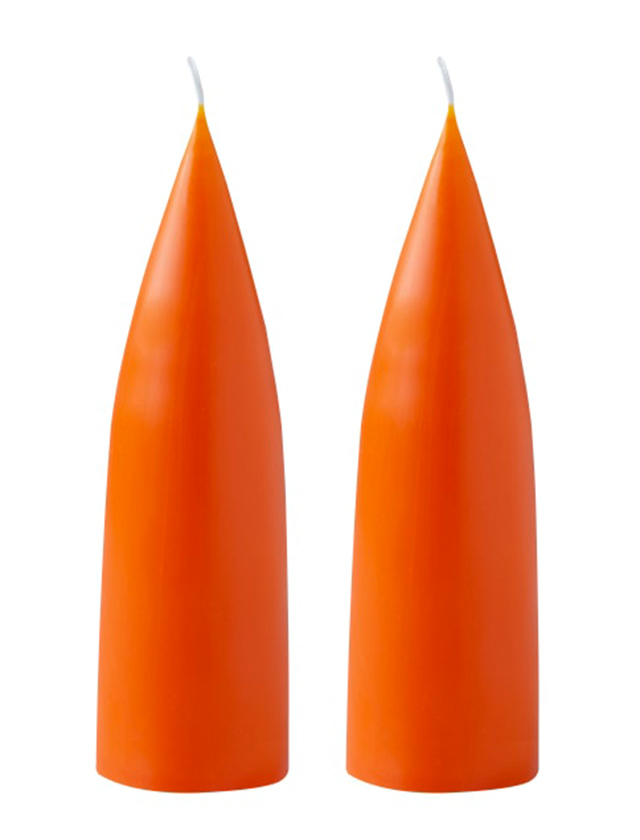 Konische Kerzen 20 cm in Orange / Orange No.41 von KunstIndustrien