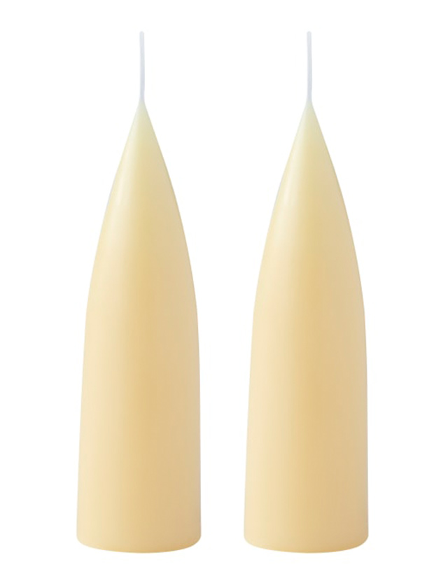 Konische Kerzen 20 cm in Pastellgelb / Pastel Yellow No.59 von KunstIndustrien