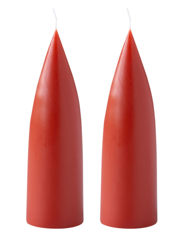 Konische Kerzen 20 cm in Rost / Rust No.47 von KunstIndustrien