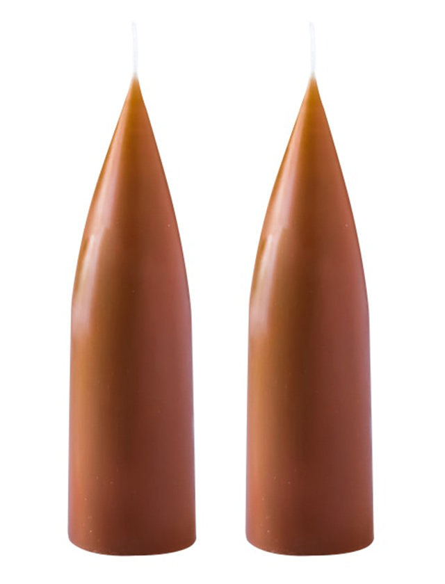 Konische Kerzen 20 cm in Terracotta / Terracotta No.48 von KunstIndustrien