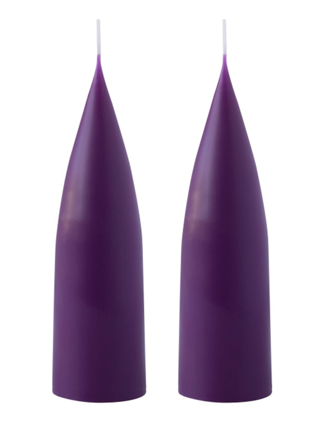 Konische Kerzen 20 cm in Weihnachtsviolett / Violett/ Julelilla No.77 von KunstIndustrien