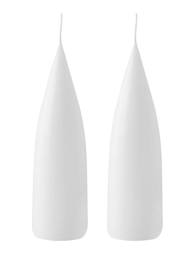 Konische Kerzen 20 cm in Weiß / White No.01 von KunstIndustrien