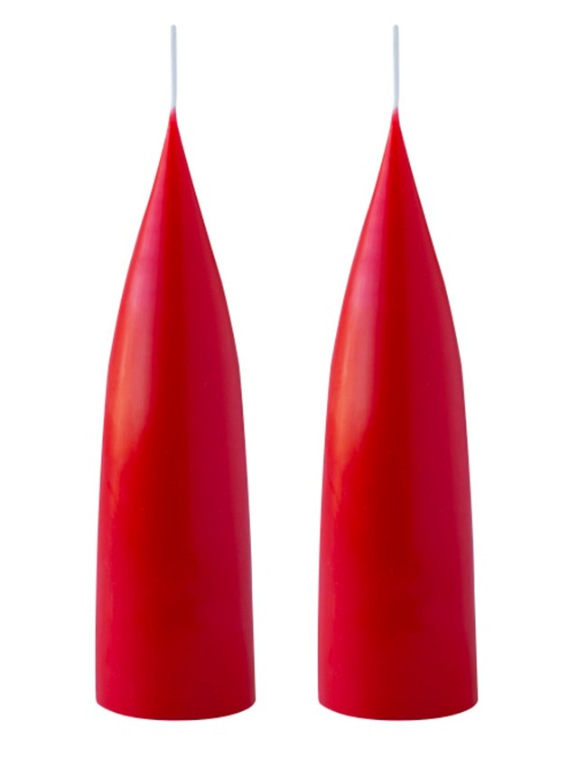 Konische Kerzen 20 cm in Rot / Red No.10 von KunstIndustrien