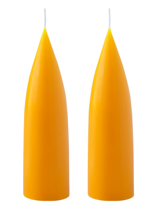 Konische Kerzen 20 cm in Gelb/ Yellow No.51 von KunstIndustrien