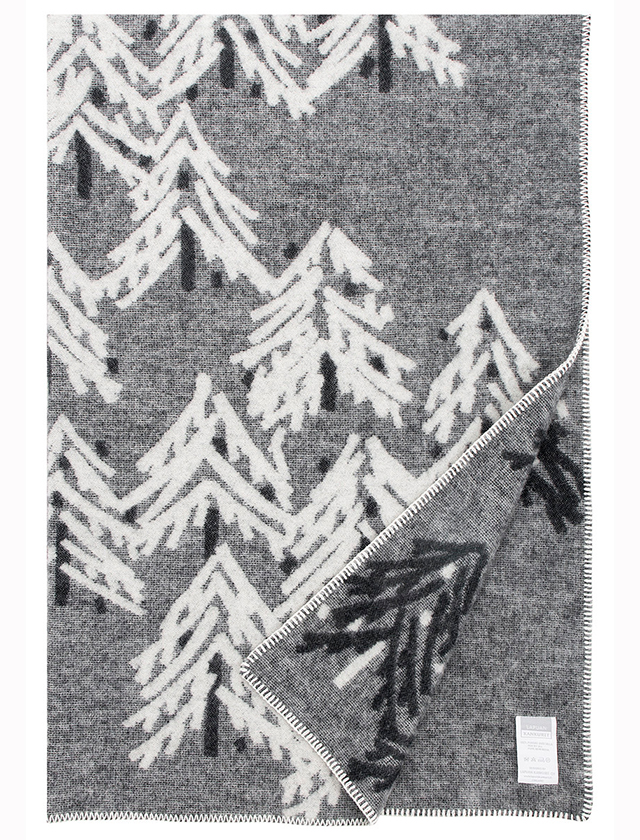 Kuusi Wolldecken in der Frabe Grey-White von Lapuan Kankurit aus Finnland