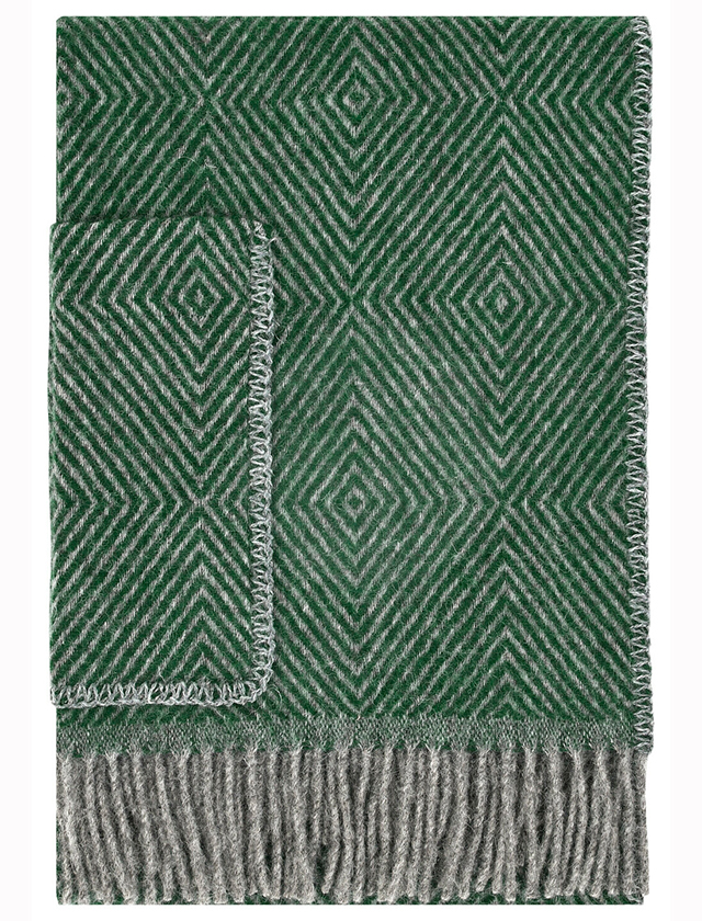 Maria Pocket Shawl - Poncho mit Taschen in Grey-Dark Green von Lapuan Kankurit