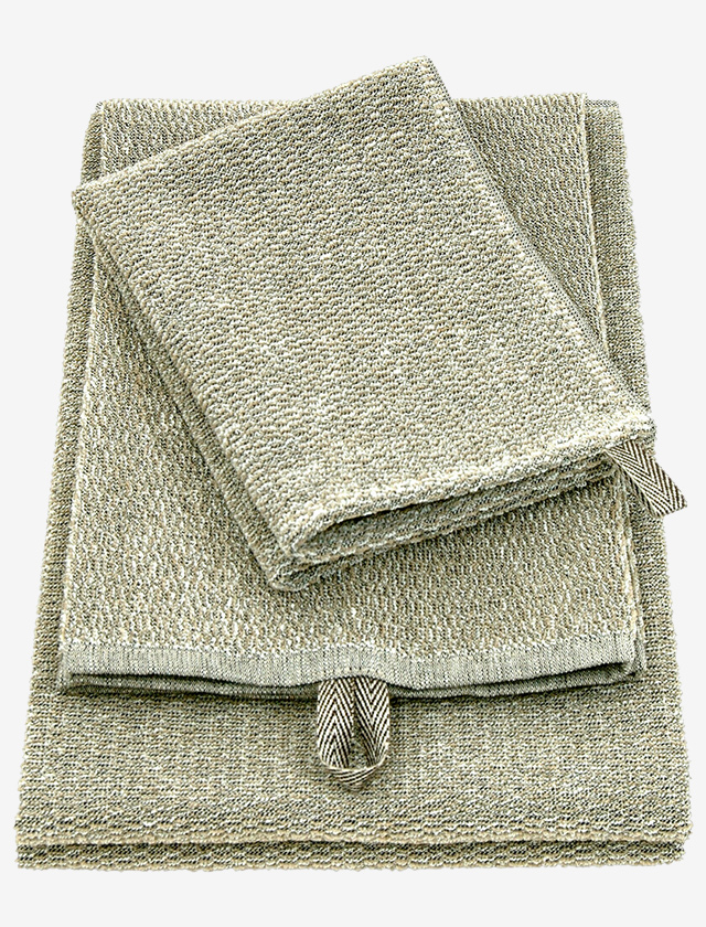Meri Handtücher, Duschtücher und Waschlappen in White-Linen-Black von Lapuan Kankurit