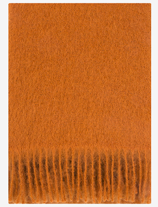 Saaga Uni Mohair Decke in Rust von Lapuan Kankurit