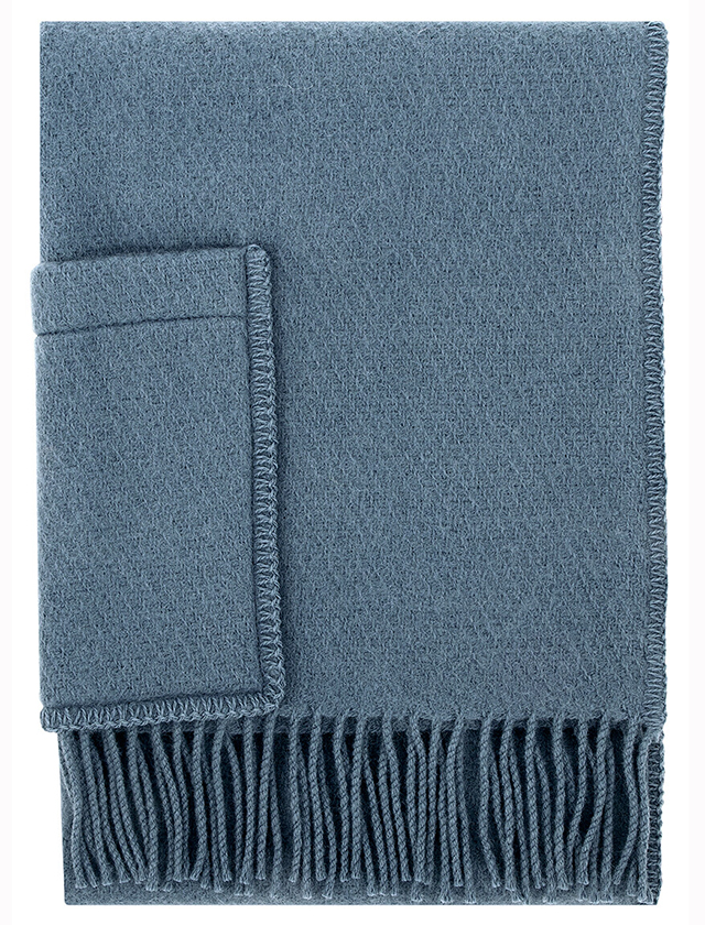 Uni Pocket Shawl in Rainy Blue - Poncho mit Taschen von Lapuan Kankurit aus Finnland