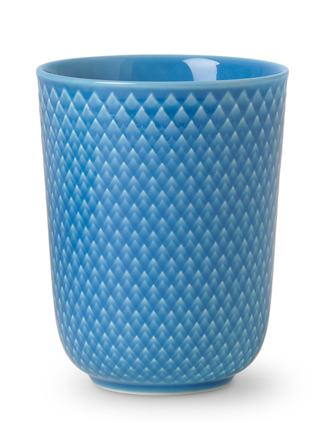 Rhombe Colour Becher in Blue von Lyngby Porcelæn - 33cl Becher aus Porzellan