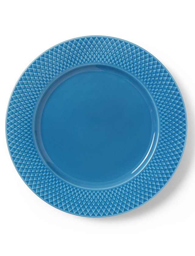Rhombe Colour Essteller 27 cm in Blue von Lyngby Porcelæn