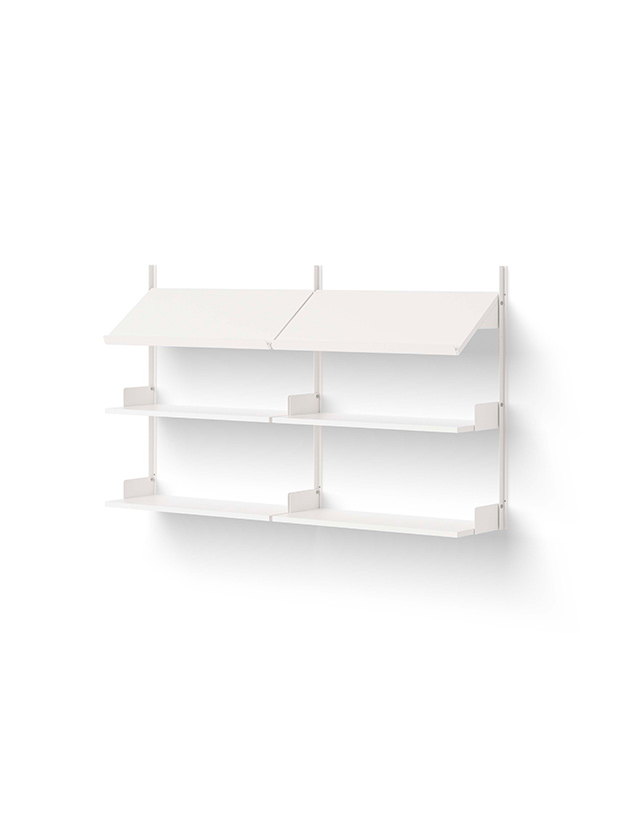 Office Shelf White-White mit Magazinablagen und Fachböden von New Works