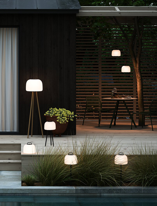 Nordlux Kettle LED Außenleuchten - Kettle Leuchten können Sie aufhängen, auf den Esstisch stellen oder mittels einem 3-Bein als Stehleuchte aufstellen - Kettle ist Dimmbar für den Innen- und Außenbreich geeignet.