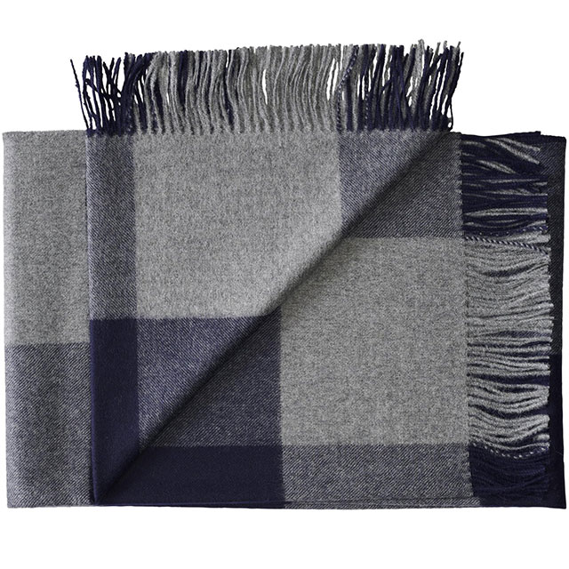 Caracas Plaid 130 x 200 cm: Exklusiver Luxus aus feinster Baby Alpaka-Wolle in der Farbe: Marina