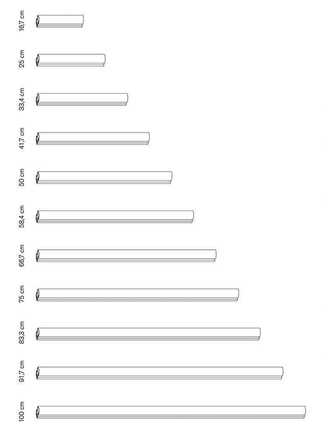Pira G2 Regal System - Regalpfosten in 11 verschiedenen Längen von String System
