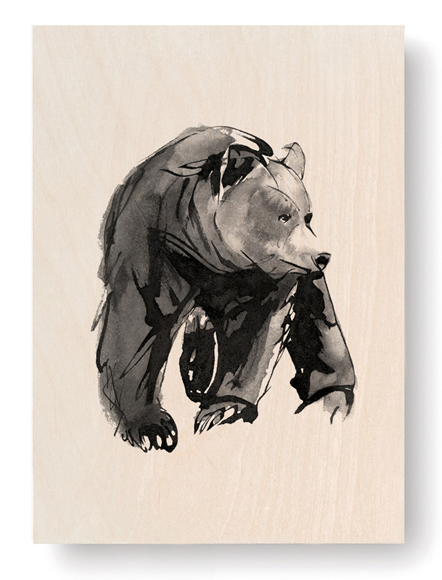 Bear Plywood Art Card von Teemu Jaervi Illustrations
