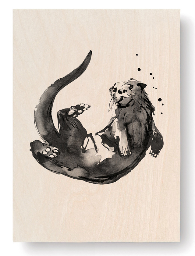 Otter Plywood Art Card von Teemu Jaervi Illustrations