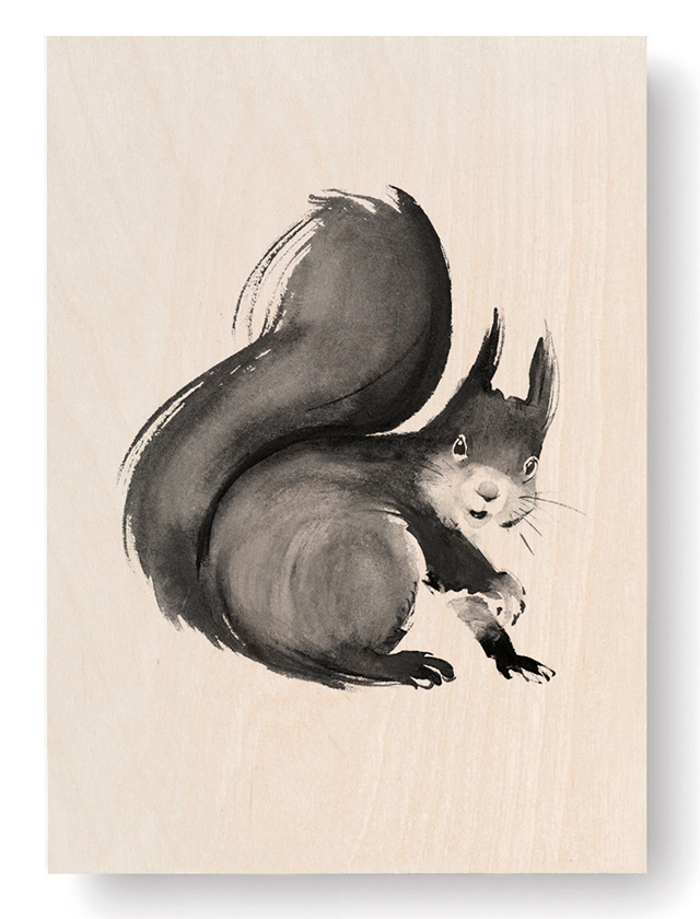 Squirrel Plywood Art Card von Teemu Jaervi Illustrations