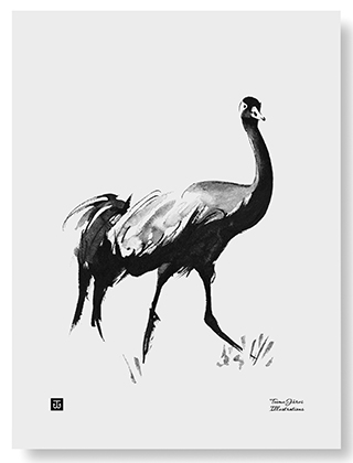 Teemu Järvi Illustrations - Common Crane Poster - Der Kranich