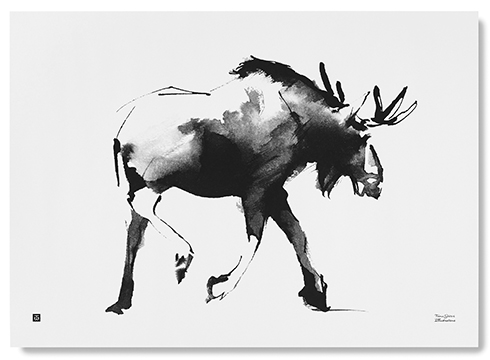 Teemu Järvi Illustrations - Elk Poster - Der Elch
