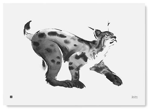 Teemu Järvi Illustrations - Lynx Poster - Der Luchs