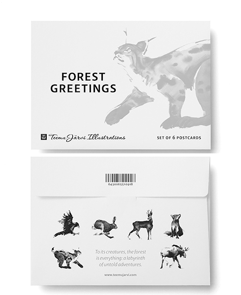 Forest Greetings 6er-Set Postkarten - Teemu Järvi