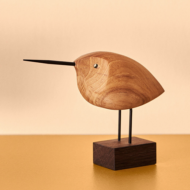 Beak Bird - Awake Snipe von Warm Nordic - Dekovogel aus Teakholz - Design von 1961 von Svend Aage Holm-Sørensen